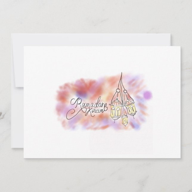 Cartão de saudação Ramadan Kareem (Frente)