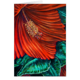 Cartão de Saudação Red Hibiscus