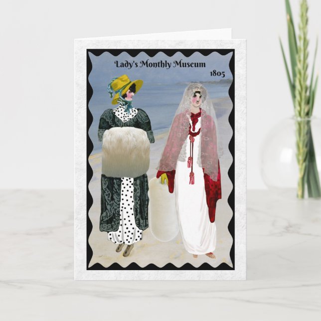 Cartão de saudação Regency Fashion 1805 (Frente)