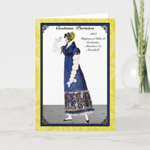 Cartão de saudação Regency Fashion 1810