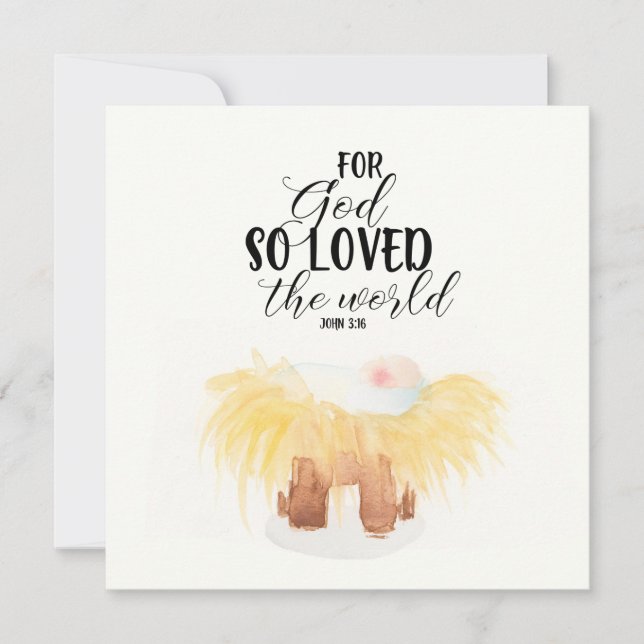 Cartão de Saudação Religiosa para Natividade de Aq (Frente)