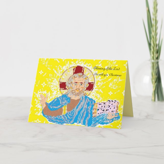 Cartão de Saudação Religioso de Natal (Frente)