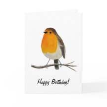 Cartão de Saudação Robin Redbreast