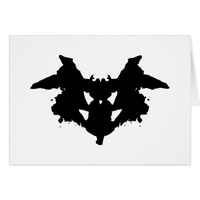 Cartão de Saudação Rorschach Inkblot (Frente Horizontal)