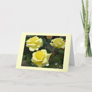 Cartão de Saudação Rosa Amarelo
