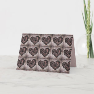 cartão de saudação rosa coração gótico