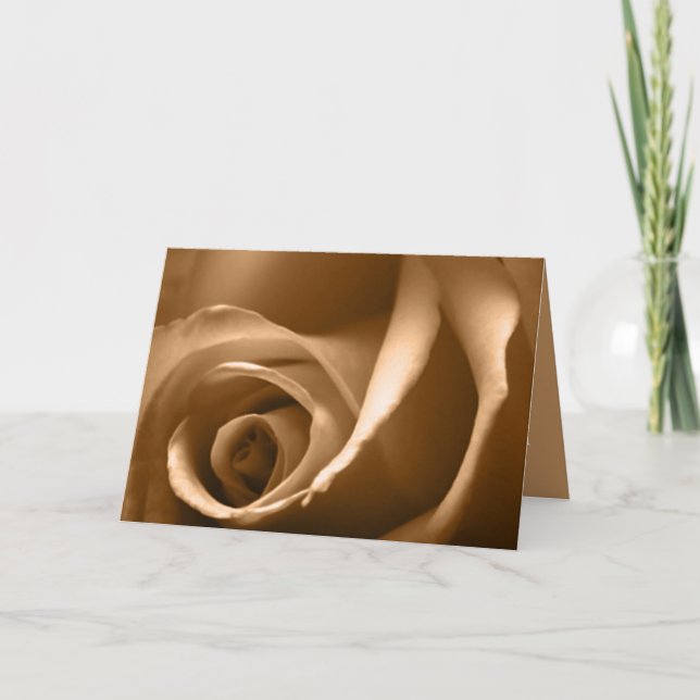 Cartão de Saudação Rosa de Outono (Frente)