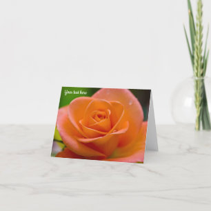 Cartão de saudação Rosa Laranja Depois da Chuva