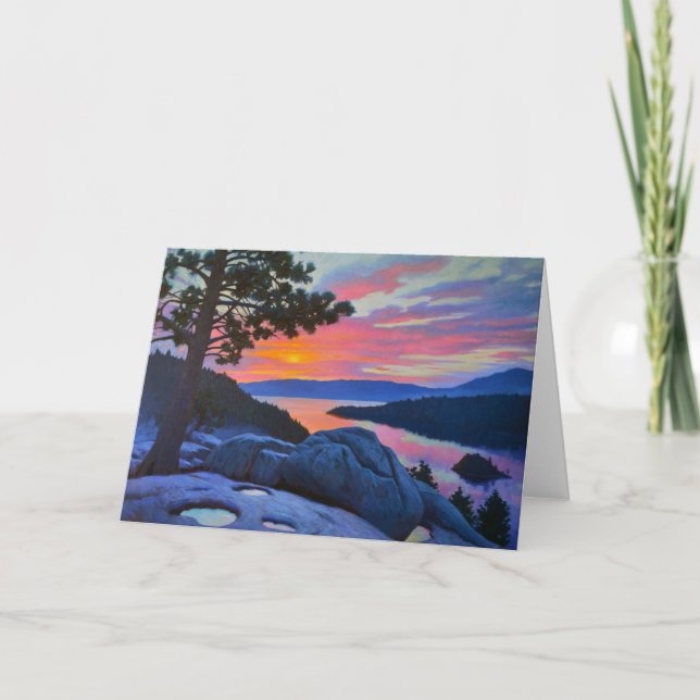 Cartão de Saudação Rosa Sobre Esmeralda (Frente)