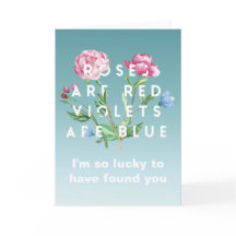 Cartão de Saudação | Rosas são vermelhas Violetas