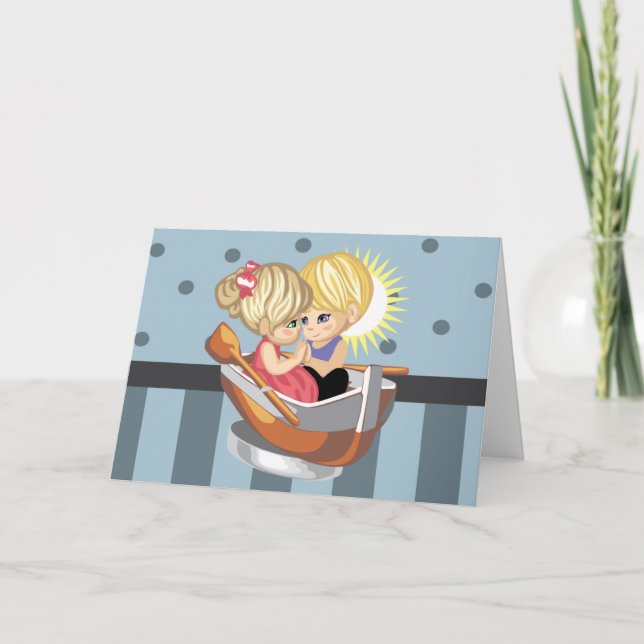 Cartão de Saudação Rowboat (Frente)