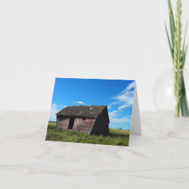 Cartão de Saudação Rustic Prairie Barn Dobrado