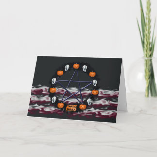 Cartão de Saudação Samhain Gothic Wreath