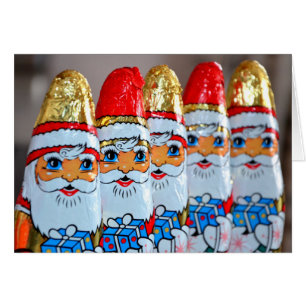 Cartão de Saudação Santa Claus Chocolates