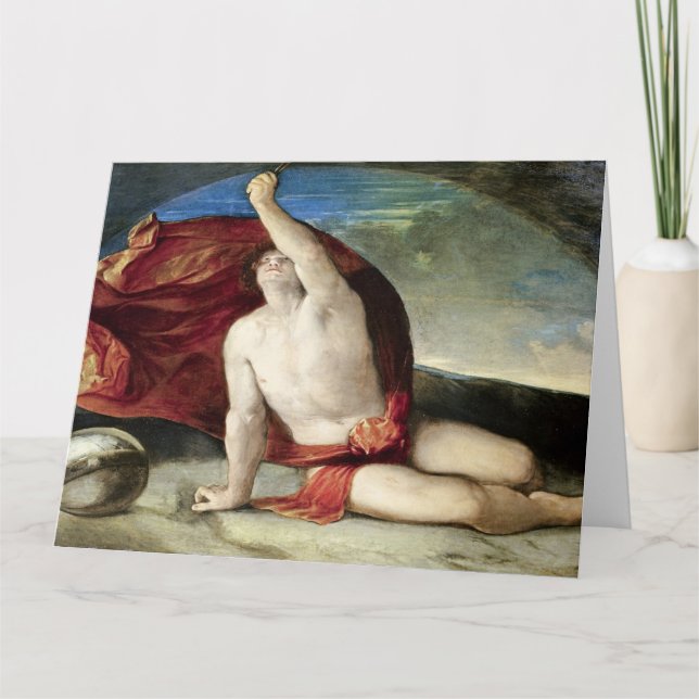 Cartão de Saudação Sapiente con Compasso e Globo A (Frente)