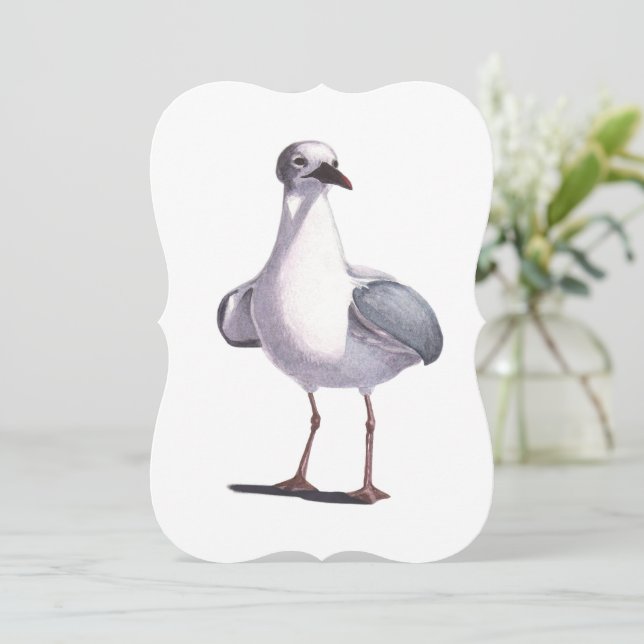 Cartão de saudação Seagull (Em pé/Frente)