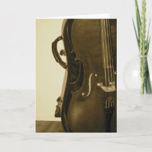 Cartão de saudação Sepia Cello