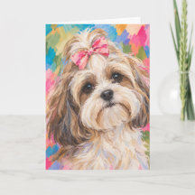 Cartão de Saudação Shih Tzu