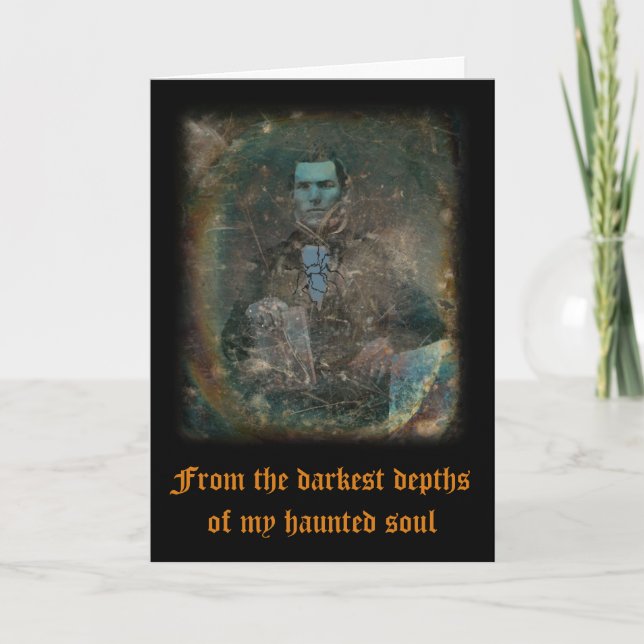 Cartão de Saudação Silencioso de Halloween (Frente)