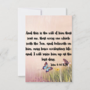 Cartão de Saudação Simples de Bíblia Verse Pic Ver