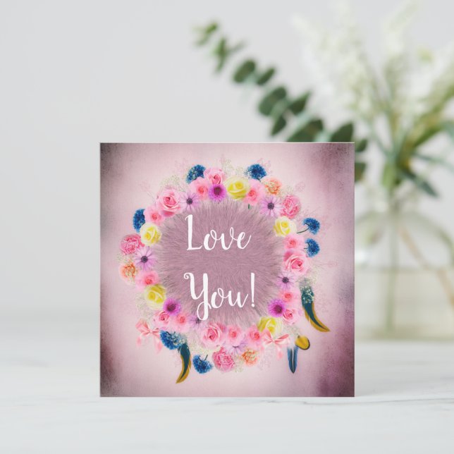 Cartão de Saudação Simples de Casamento (Em pé/Frente)