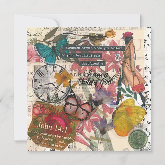 Cartão de Saudação Simples de Criança de Deus (Frente)