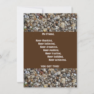 Cartão de Saudação Simples do Homem de Incentivo