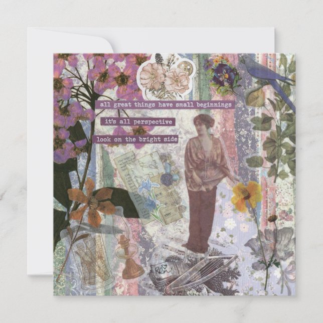 Cartão de Saudação Simples para Começos Pequenos (Frente)