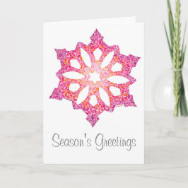 Cartão de Saudação Snowflake