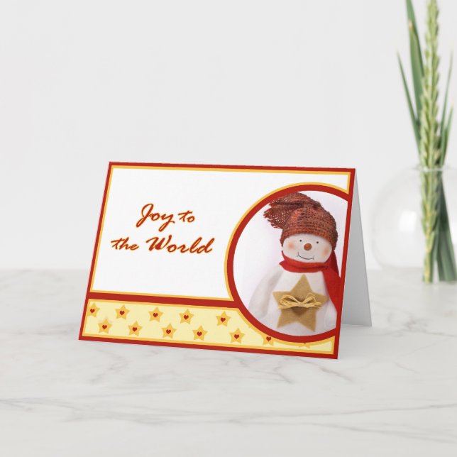 Cartão de Saudação Snowmann (Frente)