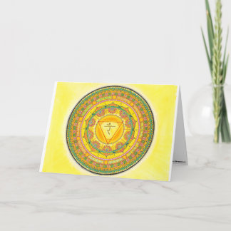 Cartão de Saudação Solar Plexus Chakra Mandala