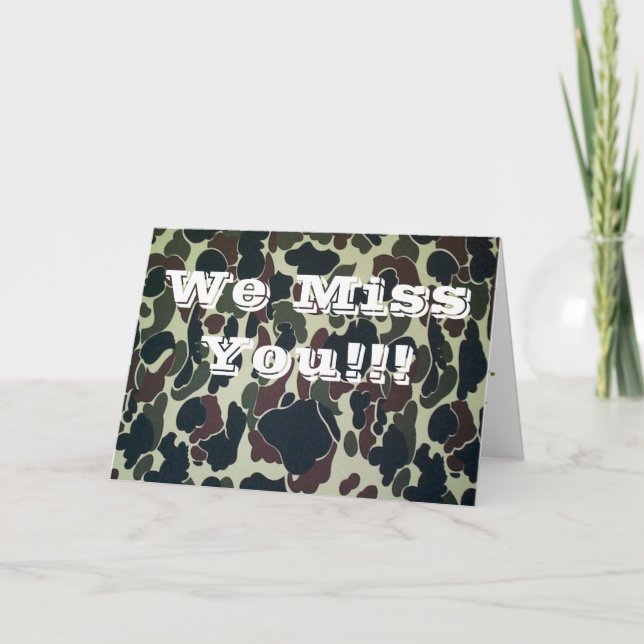 Cartão de Saudação Soldier Camo (Frente)