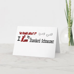 Cartão de Saudação Standard Schnauzer (I Love)