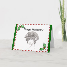 Cartão de Saudação Steampunk Pixie Feriado