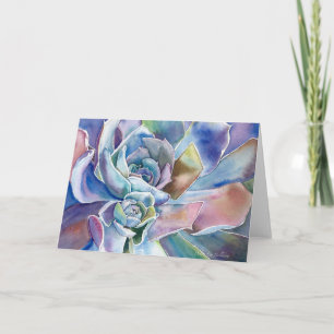 Cartão de Saudação Suculento Echeveria 'Blue Sky'