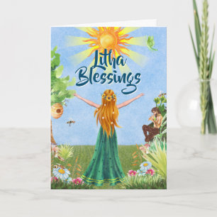 Cartão de Saudação Summer Sun Litha Solstice Wicca