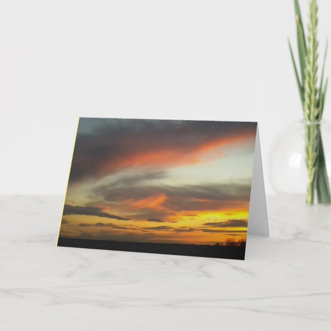 Cartão de Saudação Sunset 2 ... Foto por telefone  (Frente)