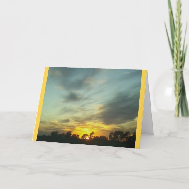 Cartão de Saudação Sunset 4 ... Foto por telefone  (Frente)