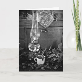 Cartão de Saudação SvG - Lâmpada de Petróleo e Bol