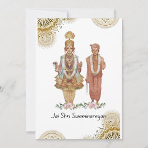 Cartão de Saudação Swaminarayan Jay Shree