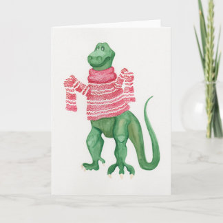 Cartão de Saudação Sweatersaurus-Rex