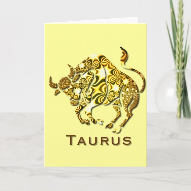 Cartão de Saudação Taurus Zodiac (Frente)