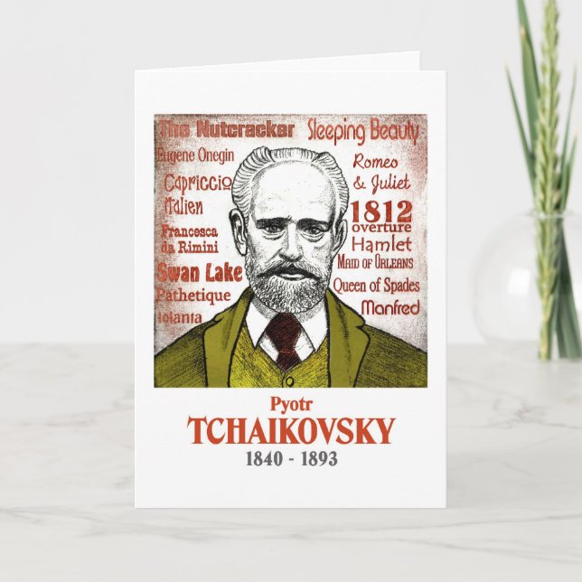 Cartão de saudação Tchaikovsky (Frente)