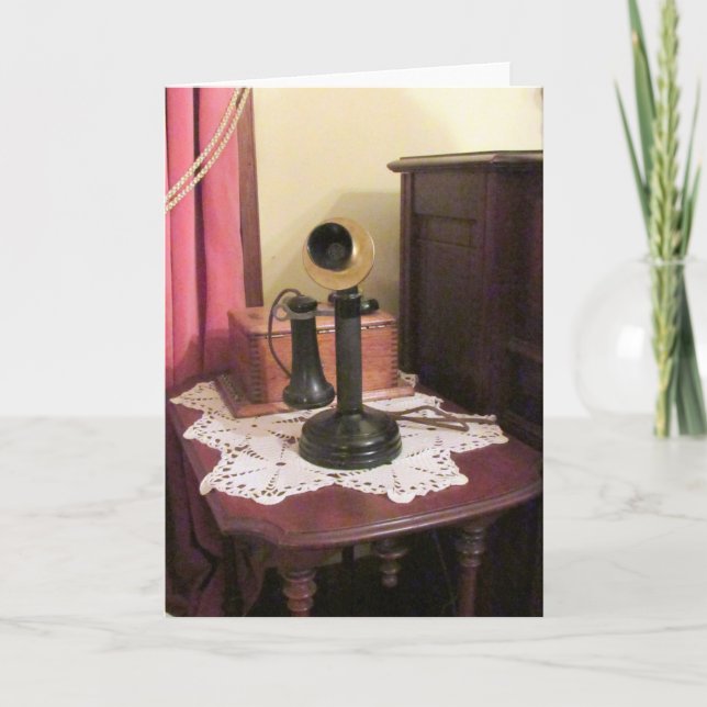 Cartão de saudação telefônica antigo (Frente)