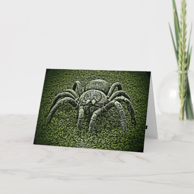 Cartão de saudação temático da aranha Tarantula (Frente)