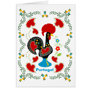 Cartão de saudação tradicional de Portugal
