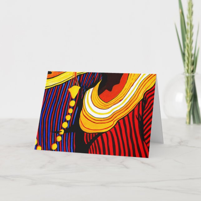 Cartão de Saudação Tradicional de Trabalho de arte (Frente)