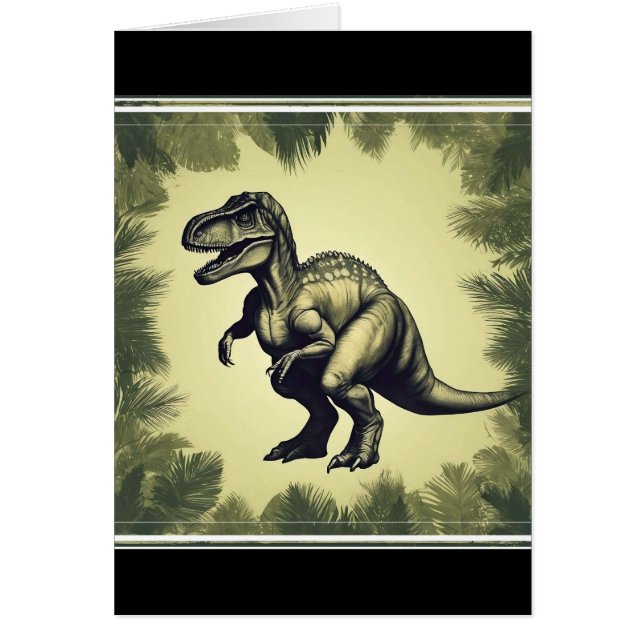 Cartão de Saudação Trendy T-Rex Dinossaur (Frente)
