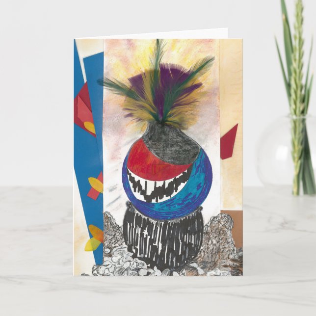 Cartão de saudação Tribal Design (Frente)