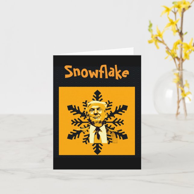 Cartão de Saudação Trump/Snowflake (Flor Amarela)